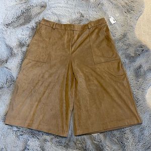 Tan Suede like Culottes